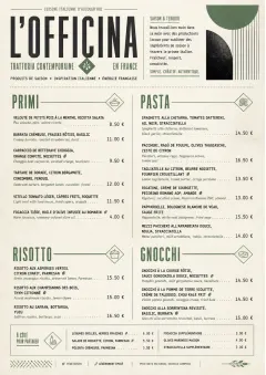 Modern Fusion menu template preview