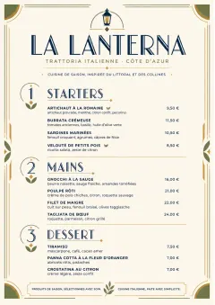 Chef Carte Brève menu template preview