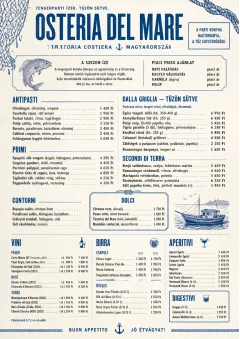 Coastal Regional menu template preview