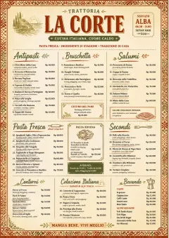 Heritage Tradition menu template preview