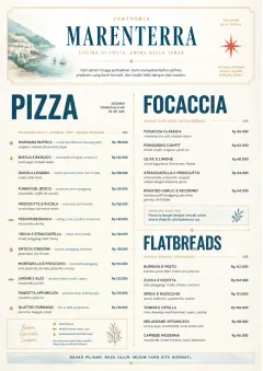 Fine Regional menu template preview