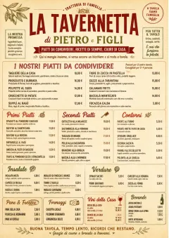 Family Style Feast menu template preview