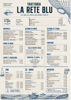 Coastal Regional menu template preview