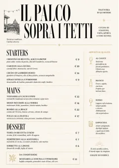 Chef Carte Brève menu template preview