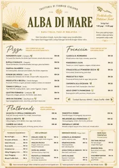 Fine Regional menu template preview
