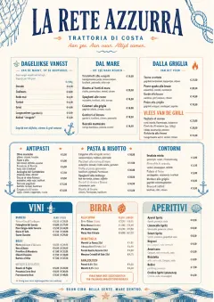 Coastal Regional menu template preview