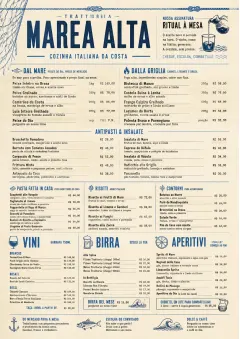Coastal Regional menu template preview