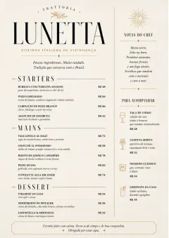 Chef Carte Brève menu template preview