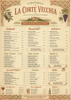 Heritage Tradition menu template preview