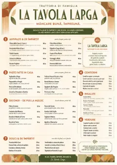 Family Style Feast menu template preview