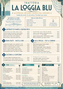 Coastal Regional menu template preview