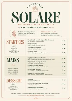 Chef Carte Brève menu template preview