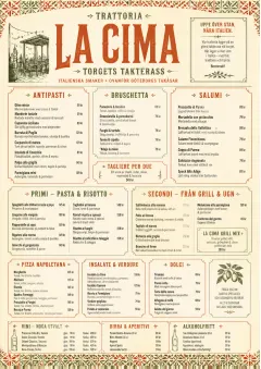 Heritage Tradition menu template preview