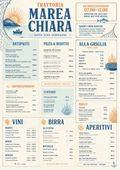 Coastal Regional menu template preview
