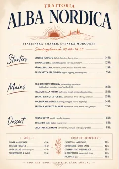 Chef Carte Brève menu template preview