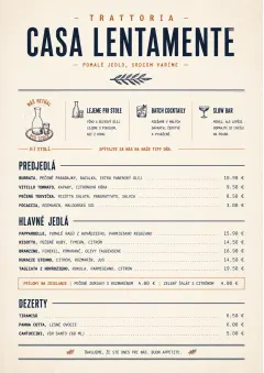 Chef Carte Brève menu template preview