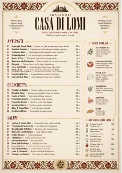 Heritage Tradition menu template preview