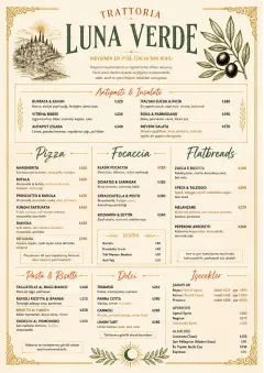 Fine Regional menu template preview