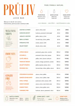 Modern Minimal Pour menu template preview