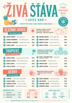 Tropical Refresh menu template preview