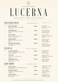 Boutique Pour Card menu template preview