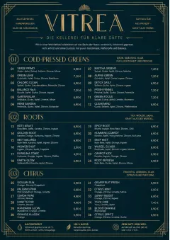 Editorial Cellar menu template preview