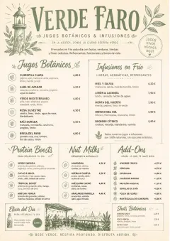 Botanical Infusion menu template preview