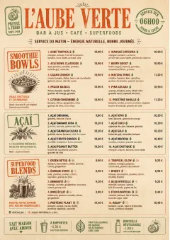 Heritage Taproom menu template preview