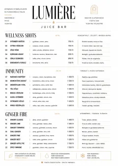 Modern Minimal Pour menu template preview