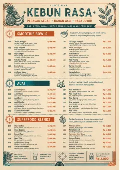 Heritage Taproom menu template preview