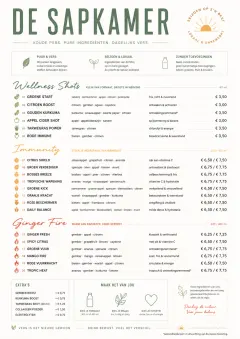 Modern Minimal Pour menu template preview