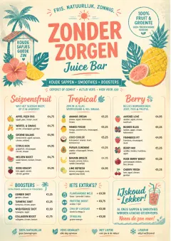 Tropical Refresh menu template preview