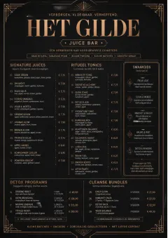 Speakeasy Spirits menu template preview
