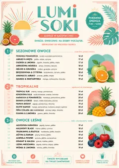 Tropical Refresh menu template preview