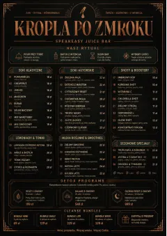 Speakeasy Spirits menu template preview