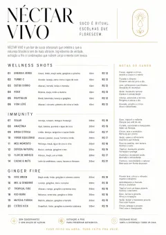 Modern Minimal Pour menu template preview
