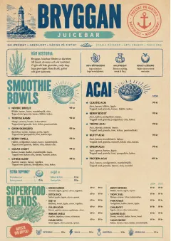 Heritage Taproom menu template preview