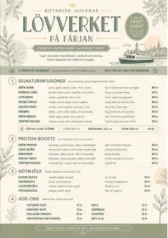 Botanical Infusion menu template preview