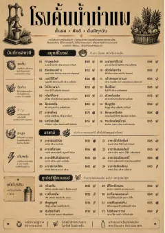 Heritage Taproom menu template preview