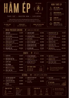 Editorial Cellar menu template preview