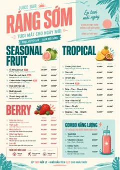 Tropical Refresh menu template preview