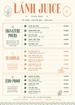 Boutique Pour Card menu template preview