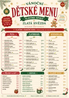 Holiday Festive menu template preview