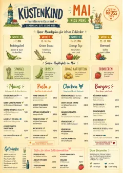 Monthly Seasonal menu template preview