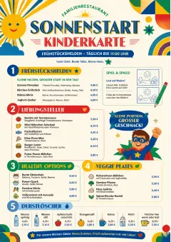 Kids Playful menu template preview