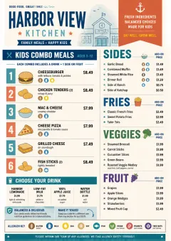 School Canteen menu template preview