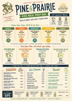 Meal Prep Box menu template preview