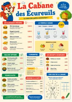 Kids Playful menu template preview