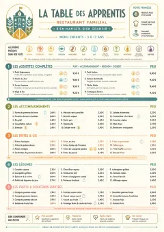 School Canteen menu template preview