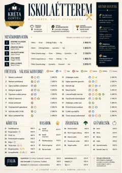 School Canteen menu template preview